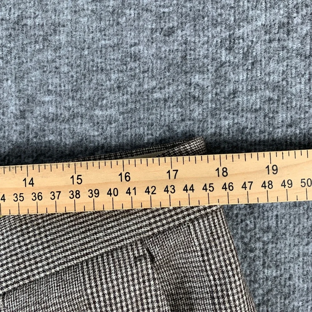 Banana Republic Wool Pant Men 34x33 Vitale Barberis Flannel Houndstooth Check